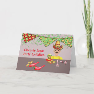 Convite de festas Cinco de Mayo