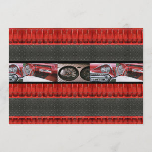 Convite de festas clássico dos carros do vintage