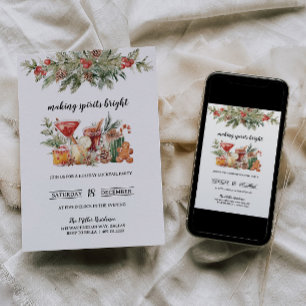 Convite de festas Cocktail de Natal