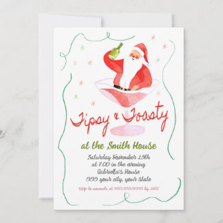 Convite de festas Cocktail de Natal