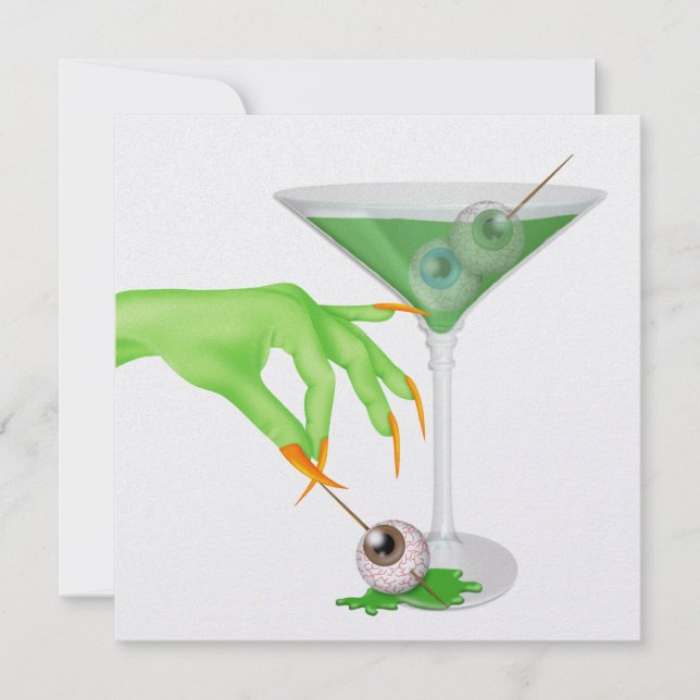 Convite de festas Cocktail do Halloween por SRF (Frente)