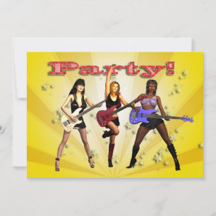 Convite de festas com banda