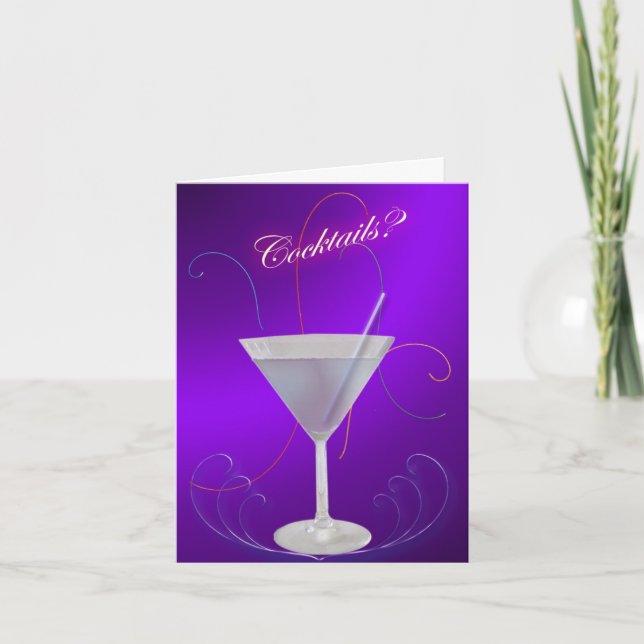 Convite de festas coquetel (Frente)