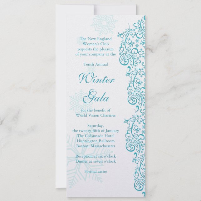 Convite de festas Corporativo do Winter Gala Fundr (Frente)