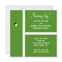 Convite de festas Creative Tênis