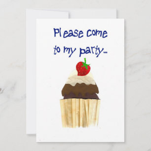 Convite de festas Cupcake