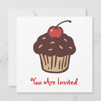 Convite de festas cupcake
