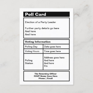 Convite de festas Customisable do político