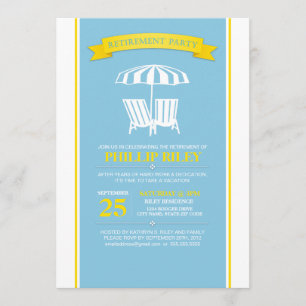 Convite de festas da aposentadoria