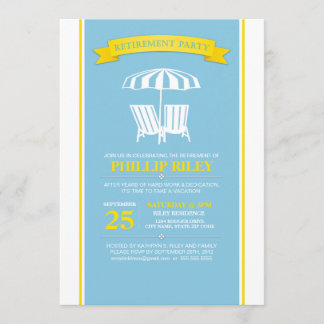 Convite de festas da aposentadoria