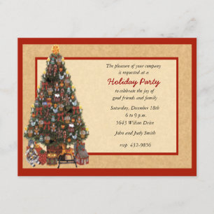 Convite de festas da árvore de Natal
