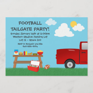 Convite de festas da bagageira do futebol