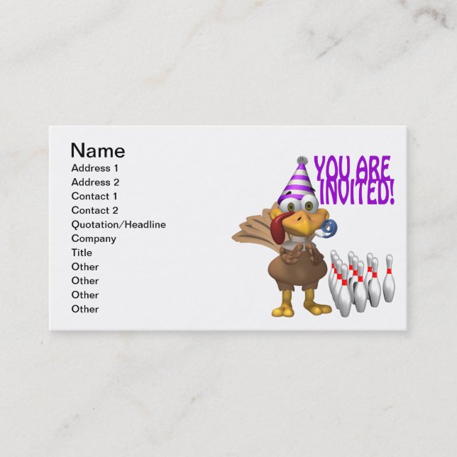 Convite de festas da boliche (Frente)