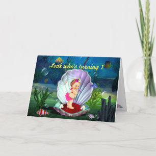 Convite de festas da casca de ostras do bebê Biki