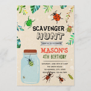 Convite de festas DA CAVENGER HUNT