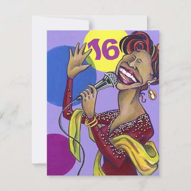 CONVITE DE FESTAS DA DIVA DO KARAOKE 16 DO DOCE (Frente)