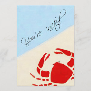 Convite de festas da fervura do caranguejo