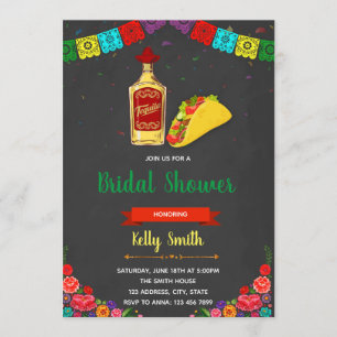 Convite de festas da festa do tequila do Taco