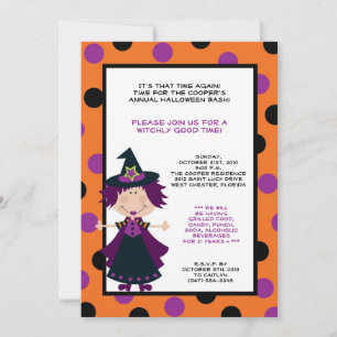 convite de festas da festança do Dia das Bruxas d