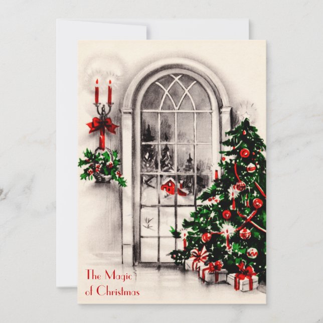 Convite de festas da janela natalícia (Frente)