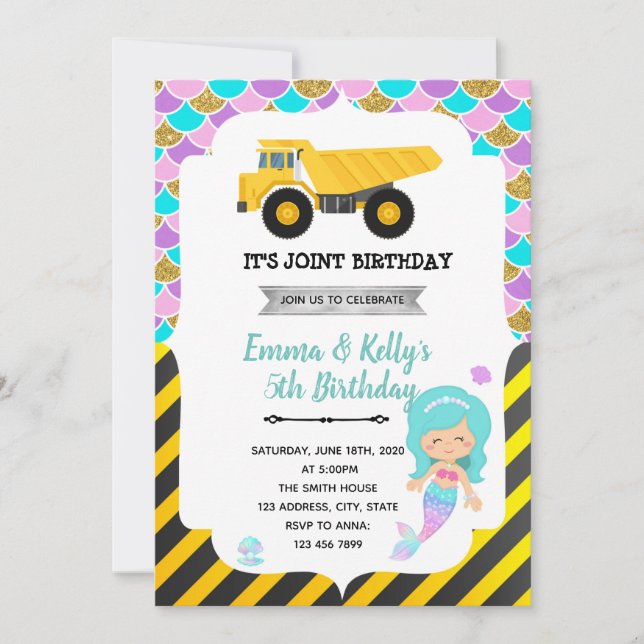 Convite de festas da junta de construção de sereia (Frente)