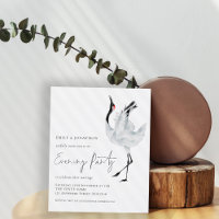 Convite de festas da Noite de Casamento da Grua de