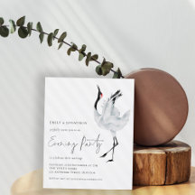 Convite de festas da Noite de Casamento da Grua de