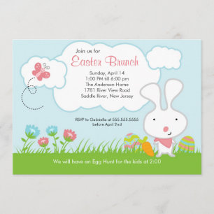 Convite de festas da refeição matinal da páscoa