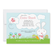 Convite de festas da refeição matinal da páscoa da