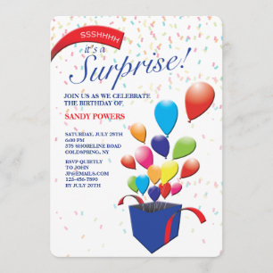 Convite de festas da surpresa