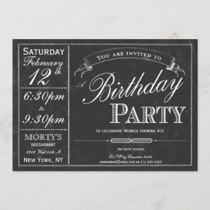 Convite de festas da tipografia do quadro