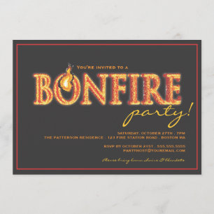 Convite de festas das chamas contra incêndios