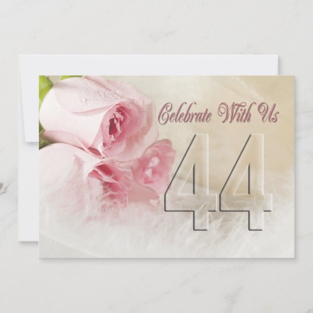 Convite de festas de 44 anos (Frente)