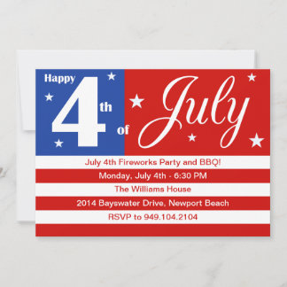 Convite de festas de 4 de julho