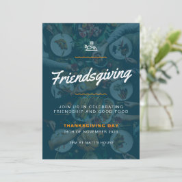 Convite de festas de Ação de Graças de Amizade