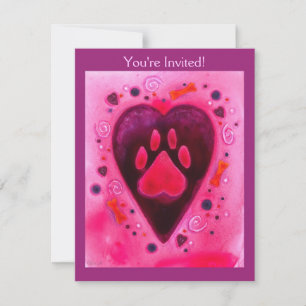 Convite de festas - de "amor filhote de cachorro "