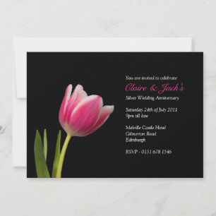 Convite de festas de aniversário da Tulipa Rosa S
