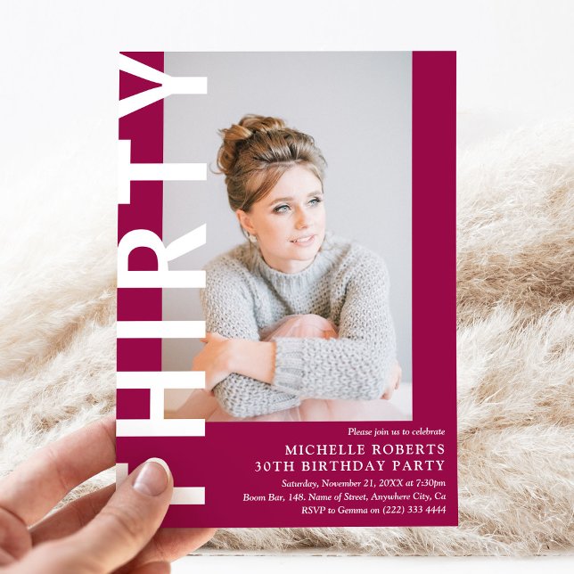 Convite de festas de aniversário de 30 anos de Fot (Criador carregado)