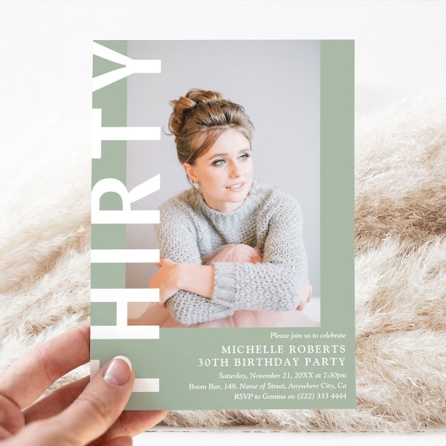 Convite de festas de aniversário de 30 anos de Fot (Criador carregado)