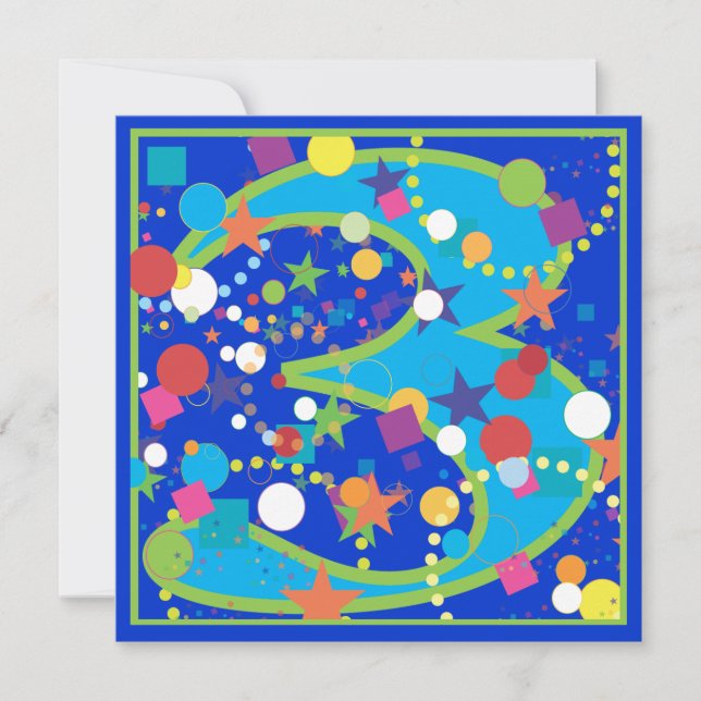 Convite de festas de aniversário de 3 anos de Conf (Frente)