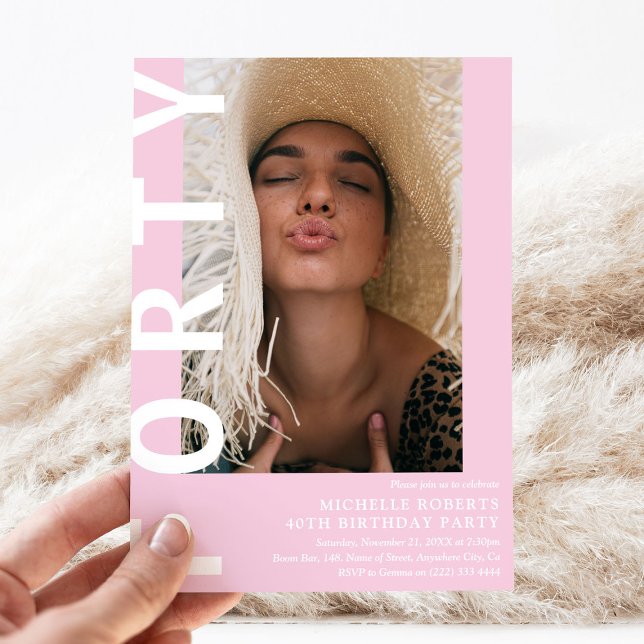 Convite de festas de aniversário de 40 anos de Fot (Criador carregado)