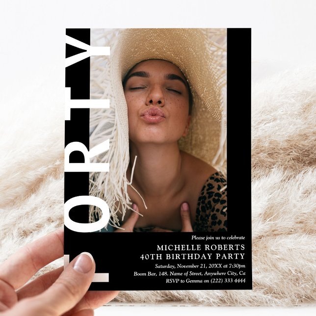 Convite de festas de aniversário de 40 anos de Fot (Criador carregado)