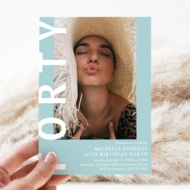 Convite de festas de aniversário de 40 anos de Fot (Criador carregado)