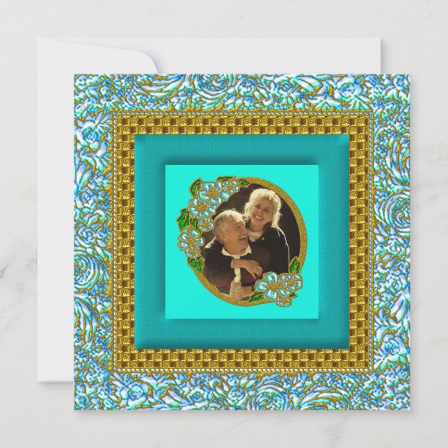 convite de festas de aniversário de casamento do O (Frente)