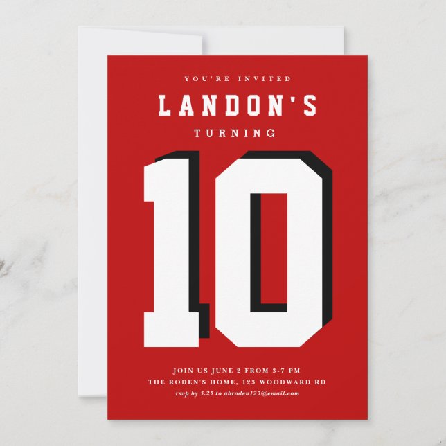 Convite de festas de aniversário de criança fanáti (Frente)