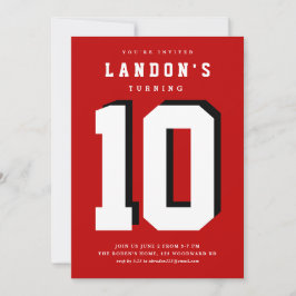 Convite de festas de aniversário de criança fanáti