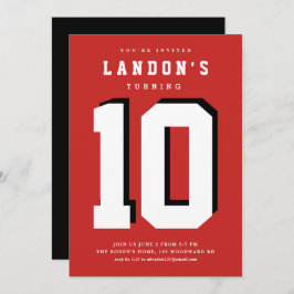 Convite de festas de aniversário de criança fanáti