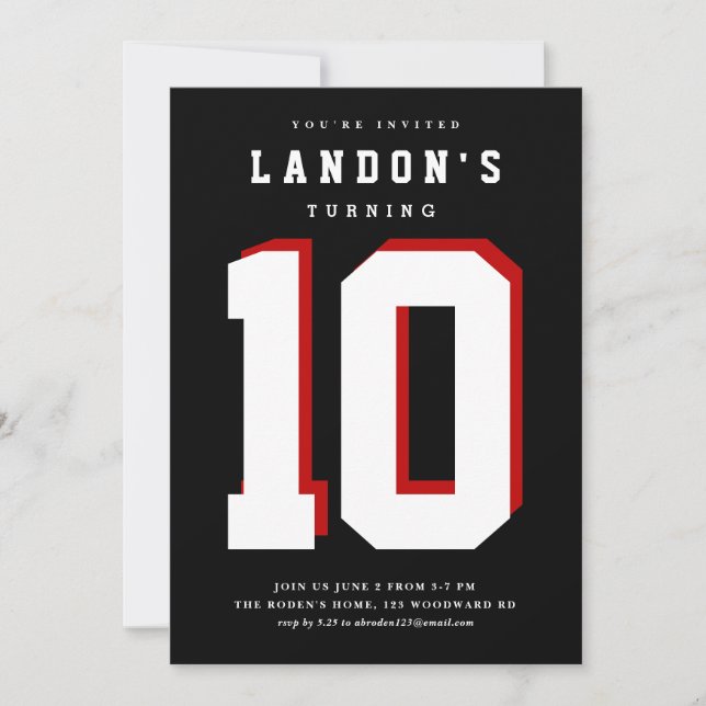 Convite de festas de aniversário de criança fanáti (Frente)