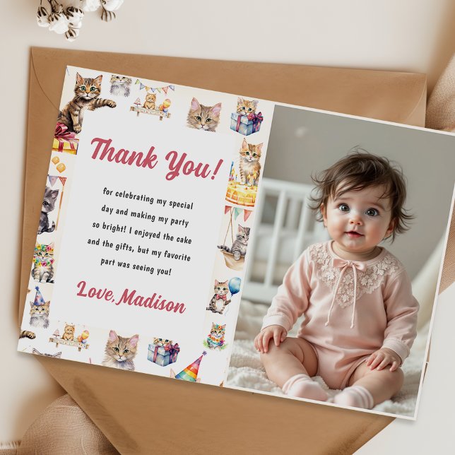 Convite de festas de aniversário de Gatinhos Gatin (Criador carregado)