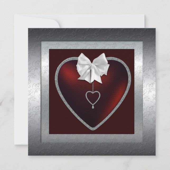 Convite de festas de Aniversário do Casamento de 2 (Frente)